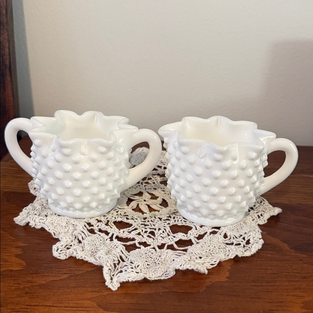 Fenton Hobnail Milk Glass